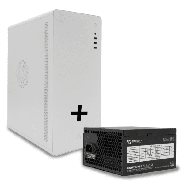 S BOX kućište PCC 500 + PSU 400 White