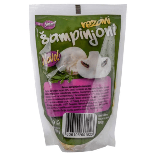 Šampinjoni LIBERO rezani 180g