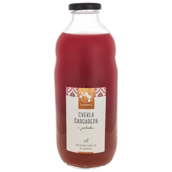 Voćni sok LOVEBERRY cvekla šargarepa jabuka 1l
