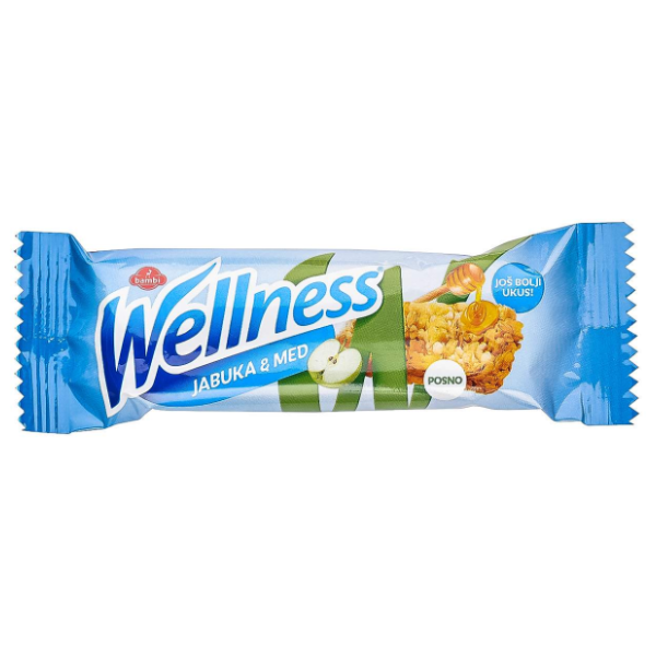 Žitni bar WELLNESS med jabuka 23g