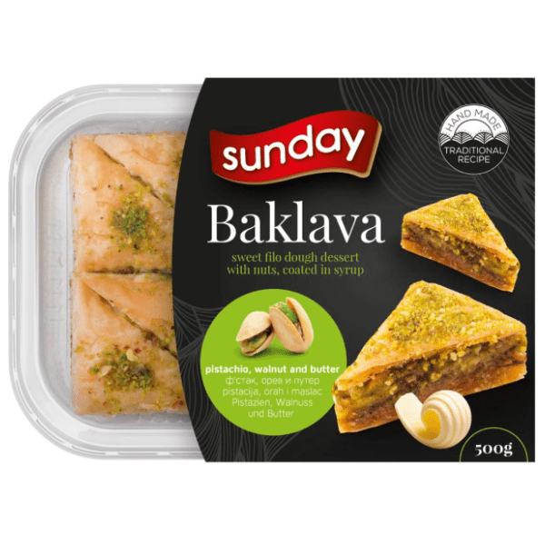 SUNDAY Baklava pistaći i puter 500g