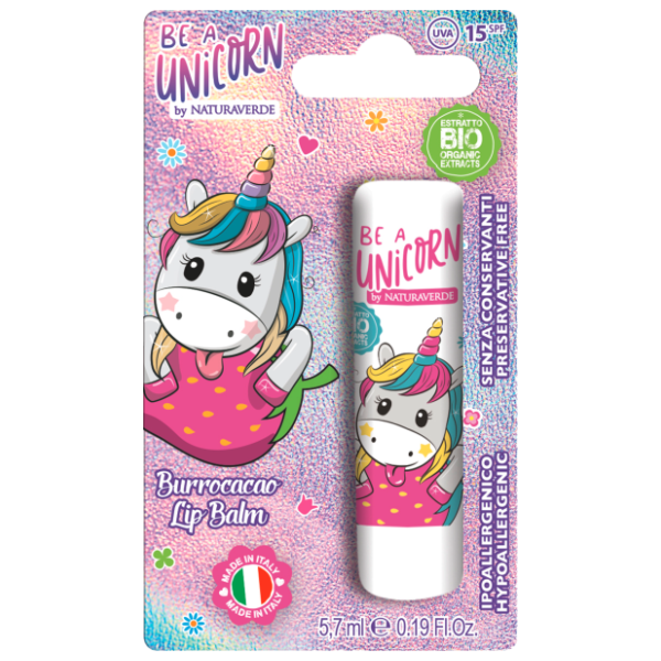 BE A UNICORN balzam za usne SPF15 jagoda 5,7ml