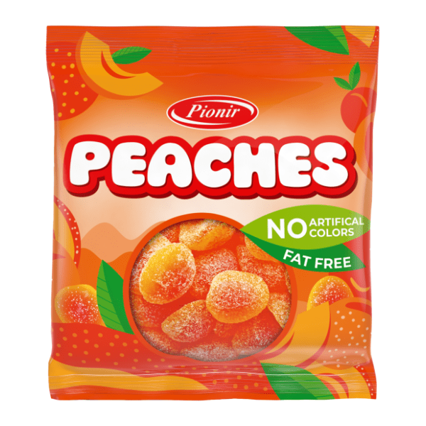 Bombone gumene PIONIR Gummy peaches 100g