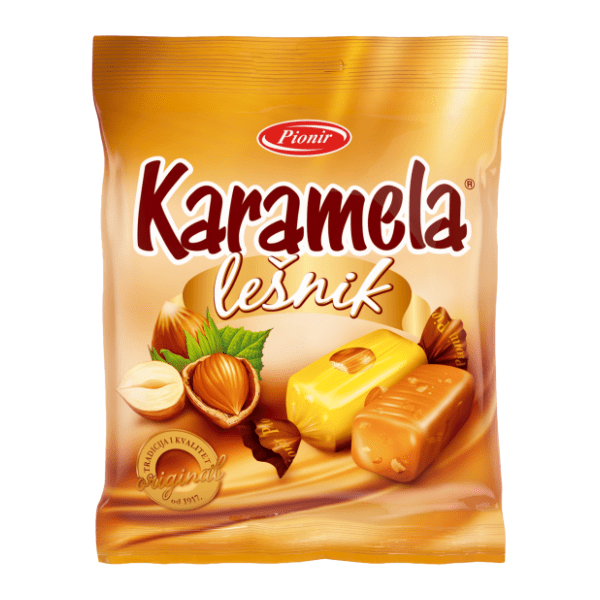 Bombone PIONIR karamela lešnik 100g