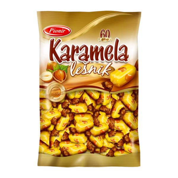 Bombone PIONIR karamela lešnik 800g