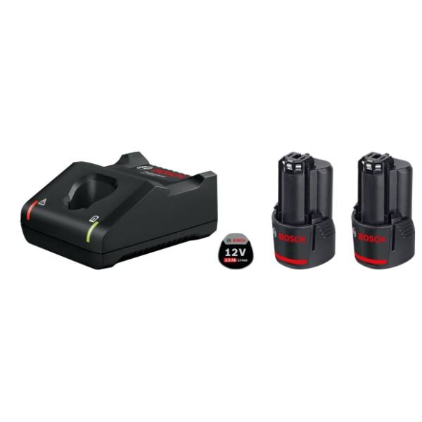 BOSCH 2x baterija GBA 12V 2,0 Ah + punjač GAL 12V-40