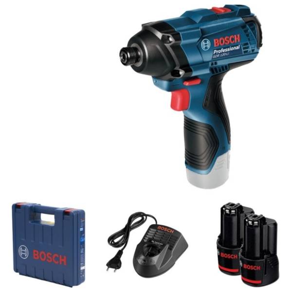 BOSCH GDR 120-LI; 2x2,0Ah 12V u koferu aku udarni odvrtač