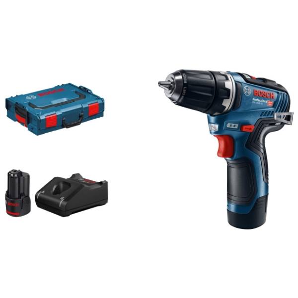 BOSCH GSR 12V-35, 2x3,0Ah; L-Boxx aku bušilica
