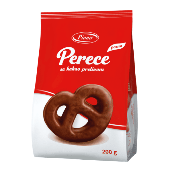Čajne perece PIONIR prelivene čokoladom 200g