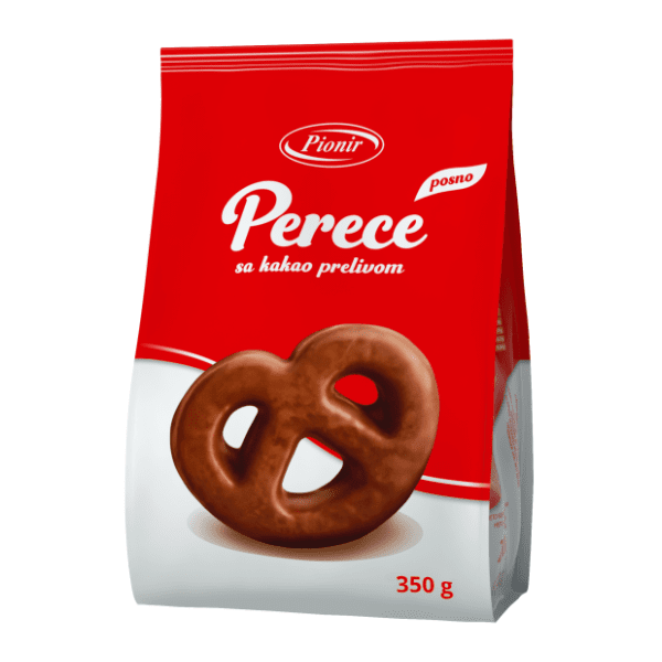Čajne perece PIONIR prelivene čokoladom 350g