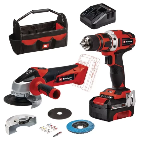 EINHELL TE-TK 18/2 Li Kit (CD+AG) set aku bušilica i brusilica