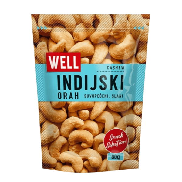 Indijski orah WELL pečeni slani 80g