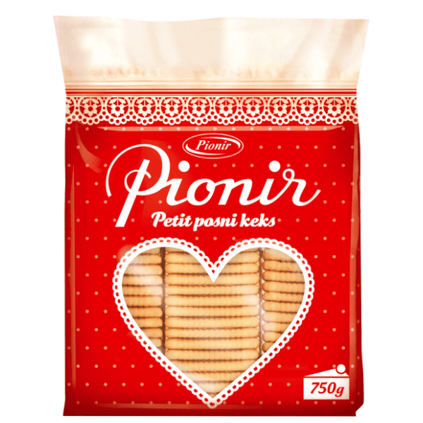 Keks PIONIR posni 750g