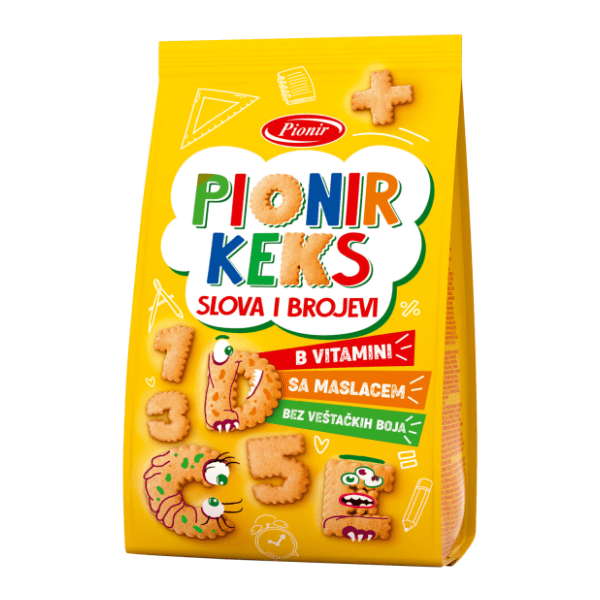 Keks PIONIR Slova i brojevi 100g