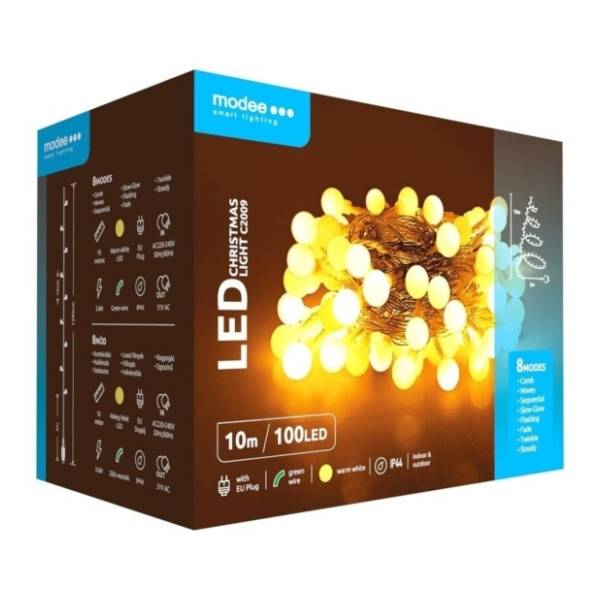 Lampice sa 100 toplo belih LED dioda Musicman ML-C2009