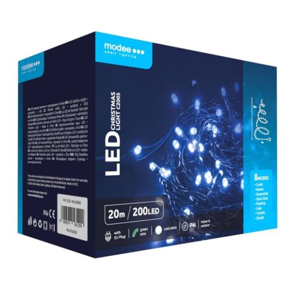 Lampice sa 200 LED dioda dnevno svetlo Musicman ML-C2005