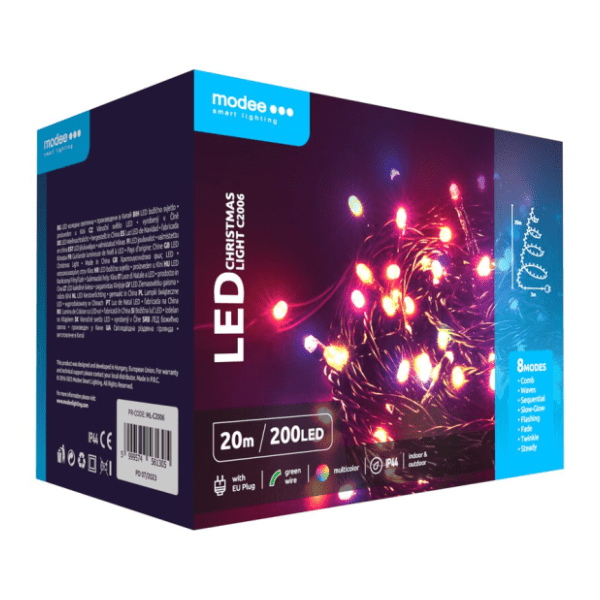 Lampice za jelku sa 200 višebojnih LED dioda Musicman ML-C2006