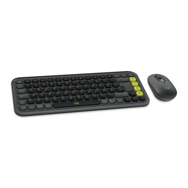 LOGITECH set bežični miš i tastatura Pop Icon Graphite