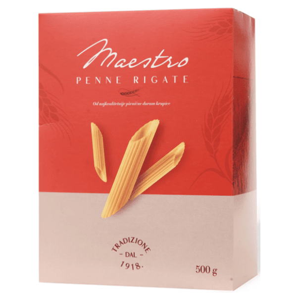 Makaroni DANUBIUS Maestro pipe rigate 500g