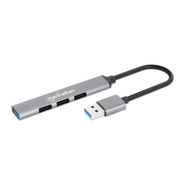 MANHATTAN USB Hub 4-in-1 (168427) sivi