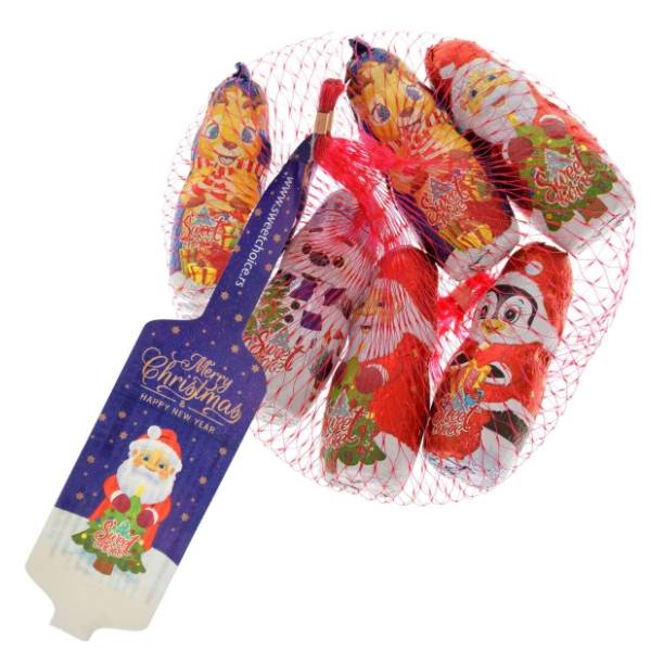 Novogodišnja mreža SWEET CHOICE čokoladne figure 60g