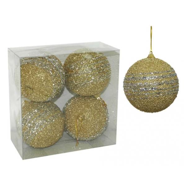 Novogodišnje kugle za jelku od stiropora 10cm 51-832000 4kom