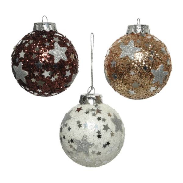 Novogodišnje kugle za jelku 8cm 740160001 Decoris 3kom