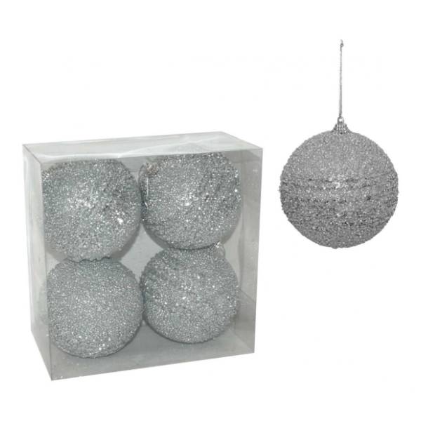 Novogodišnje kugle za jelku od stiropora 10cm 51-831000 4kom