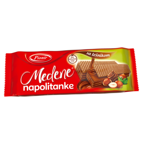 PIONIR Medene napolitanke sa lešnikom 160g