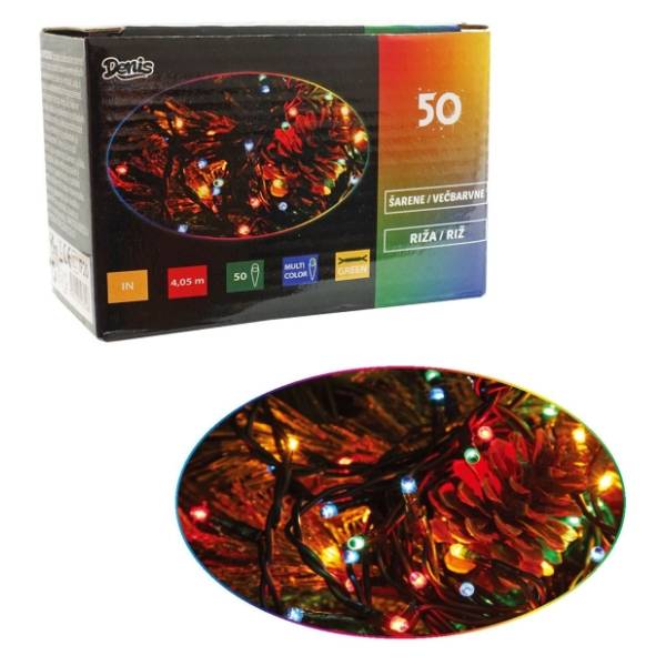 Riža multikolor lampice 50kom Denis 52-314000