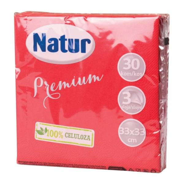 Salvete NATUR Premium crvene 3sloja 30kom