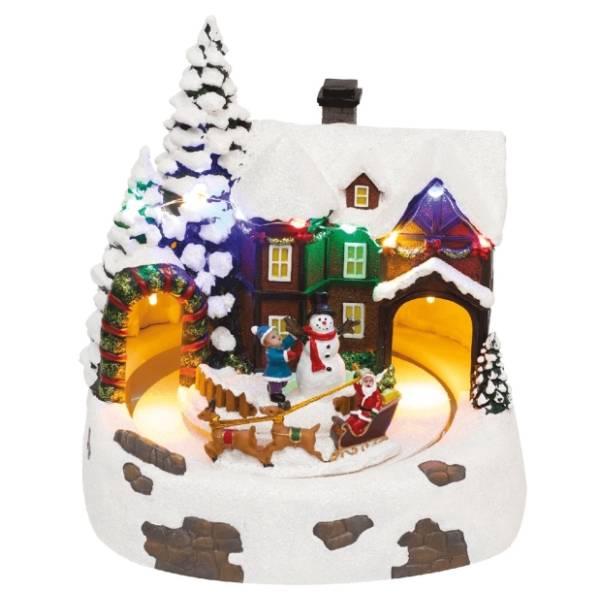 Svetleća LED diorama snežna koliba Home