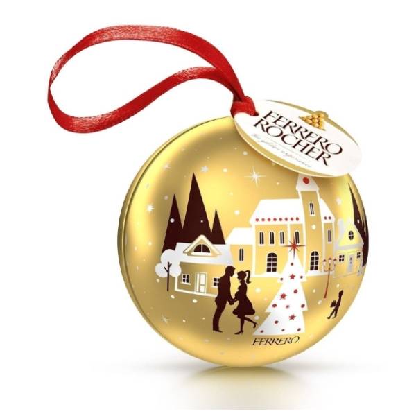 Bombonjera FERERRO ROCHE Tin balls xmas 40g