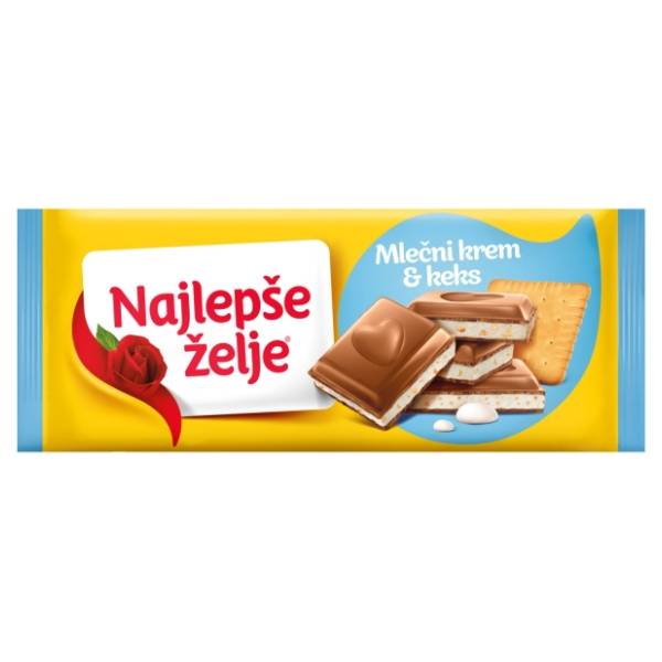 Čokolada ŠTARK Najlepše želje mlečni krem 185g