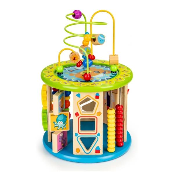 Drvena edukativna kocka sa igračkama ECO TOYS