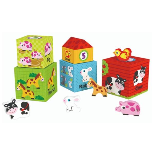 Drvene kocke farma TOOKY TOY