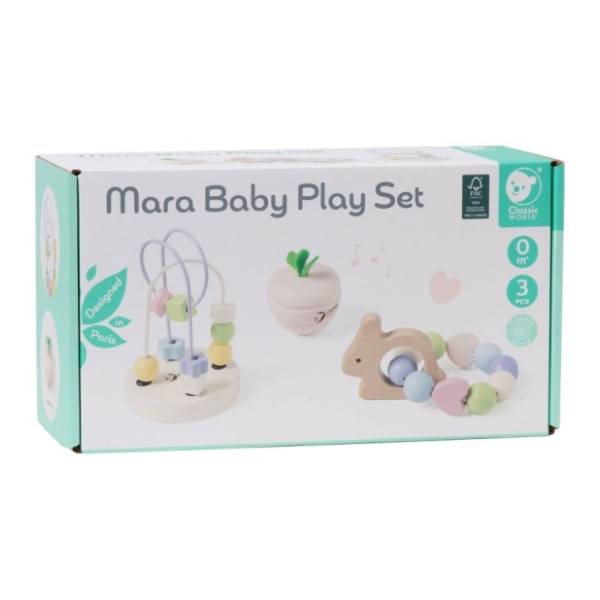 Drveni bebi set za igru Mara CLASSIC WORLD
