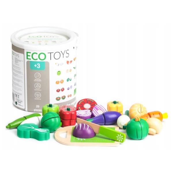Drveno povrće ECO TOYS 20kom