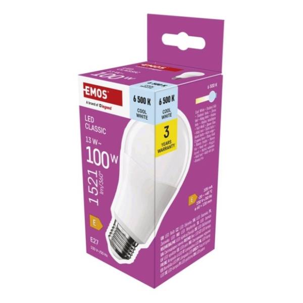EMOS LED sijalica E27 13W A60 CW ZQ5E64