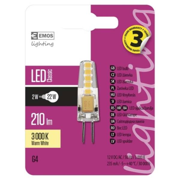 EMOS LED sijalica G4 2W Classic Jc A++ WW ZQ8620