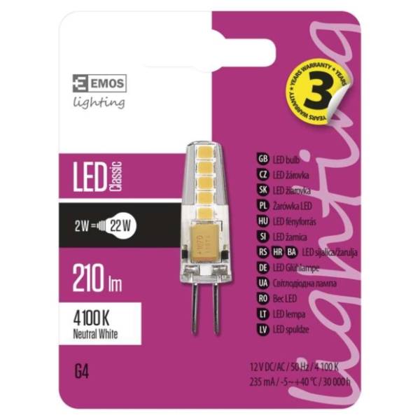 EMOS LED sijalica G4 2W Classic Jc A++ NW ZQ8621