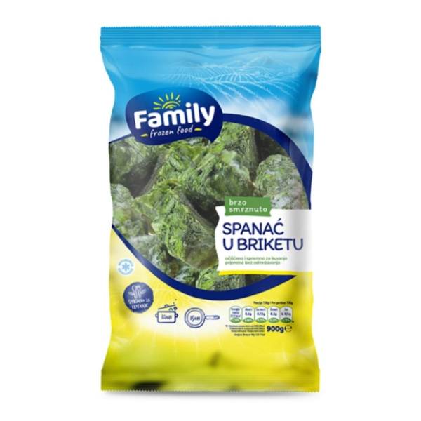 FAMILY spanać u briketima 900g