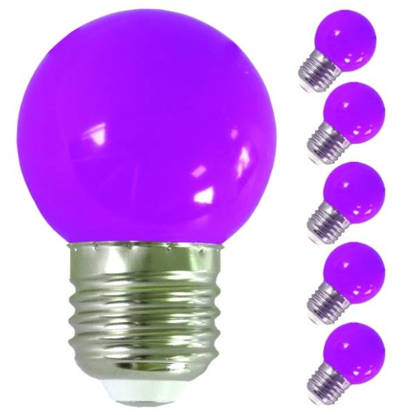 FOREVER LIGHT set ljubičastih LED sijalica E27 2W 5kom