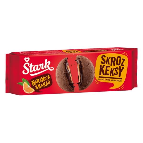 Keks ŠTARK skroz keksy kakao narandža 135g