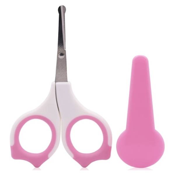 LORELLI BERTONI makazice za bebe sa poklopcem roze