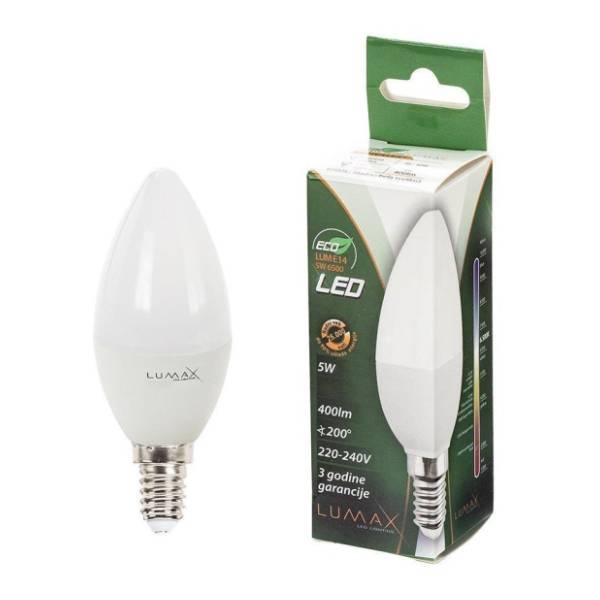LUMAX LED sijalica E14 5W (30-40W) Eco 3000K
