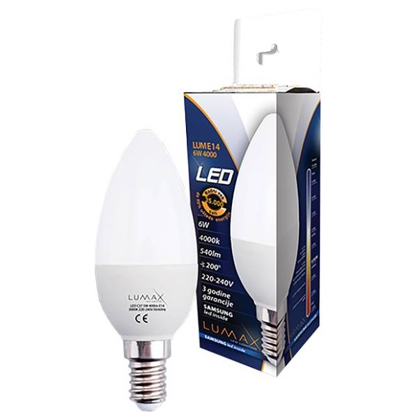 LUMAX LED sijalica E14 6W 4000K