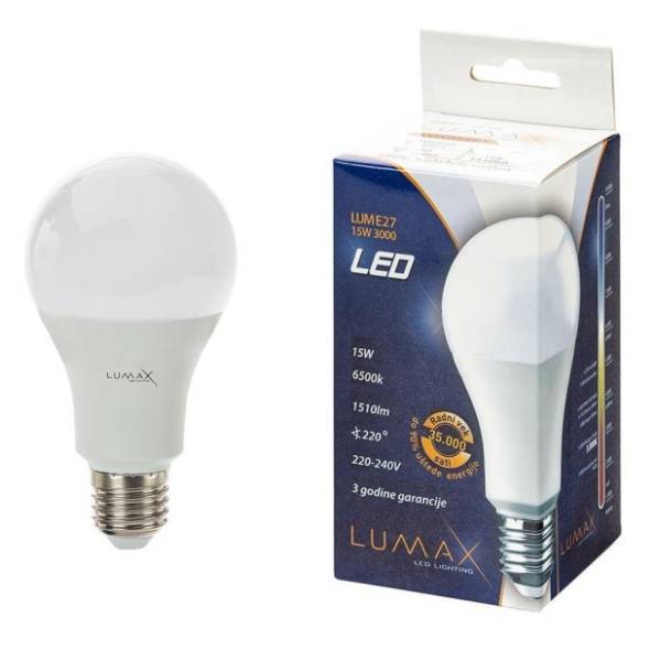 LUMAX LED sijalica E27 15W (100-150W) 6500K