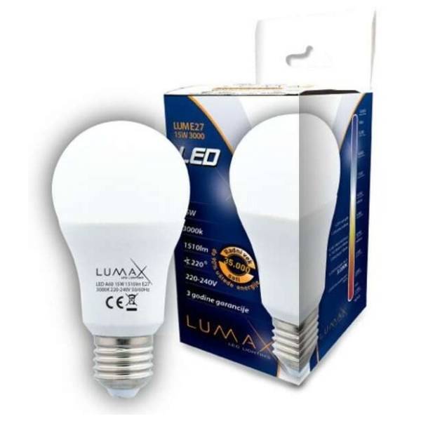LUMAX LED sijalica E27 15W 3000K