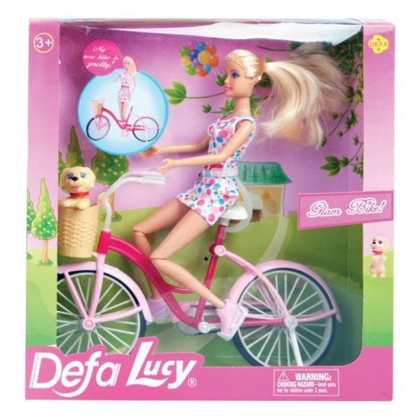 Lutka na bicikli sa ljubimcem DEFA LUCY